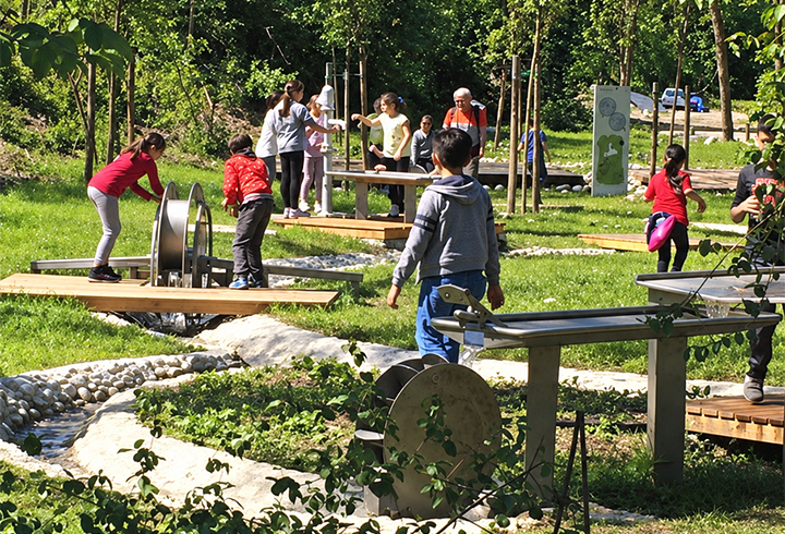 For the little ones <br> Water games garden & interactive space For the little ones <br> Water games garden & interactive space