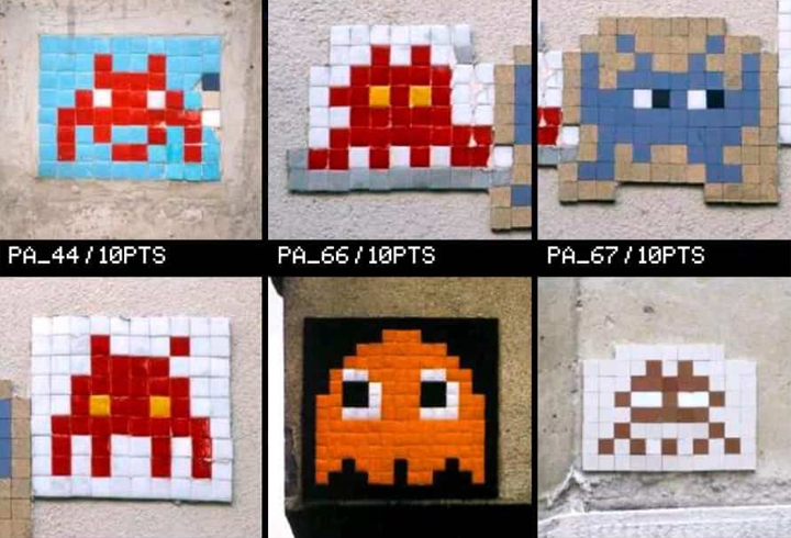 Installazioni nascoste, mosaici e segnali modificati Installazioni nascoste, mosaici e segnali modificati