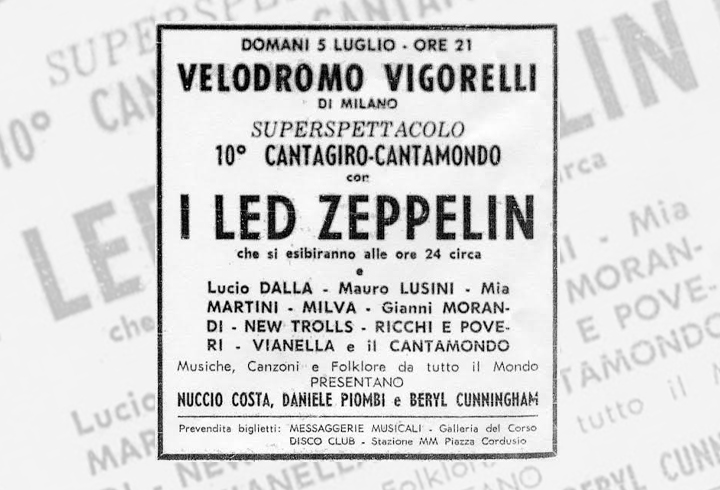 The first storms of rock: Vigorelli The first storms of rock: Vigorelli